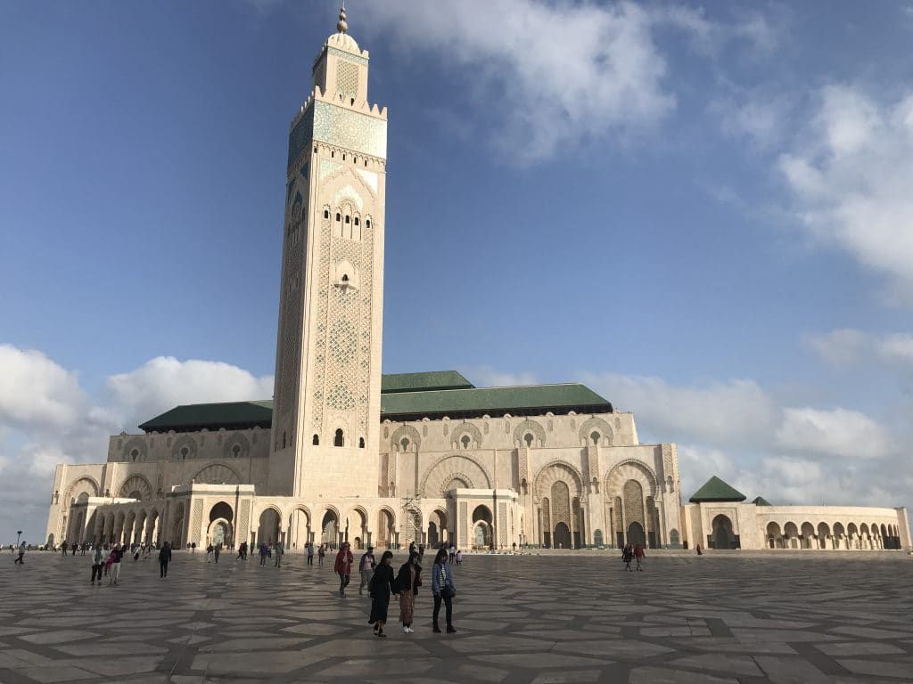 Outside the Hassan 2nd Mosque