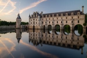 Chateau Chenonceau sunset, Loire Valley, France