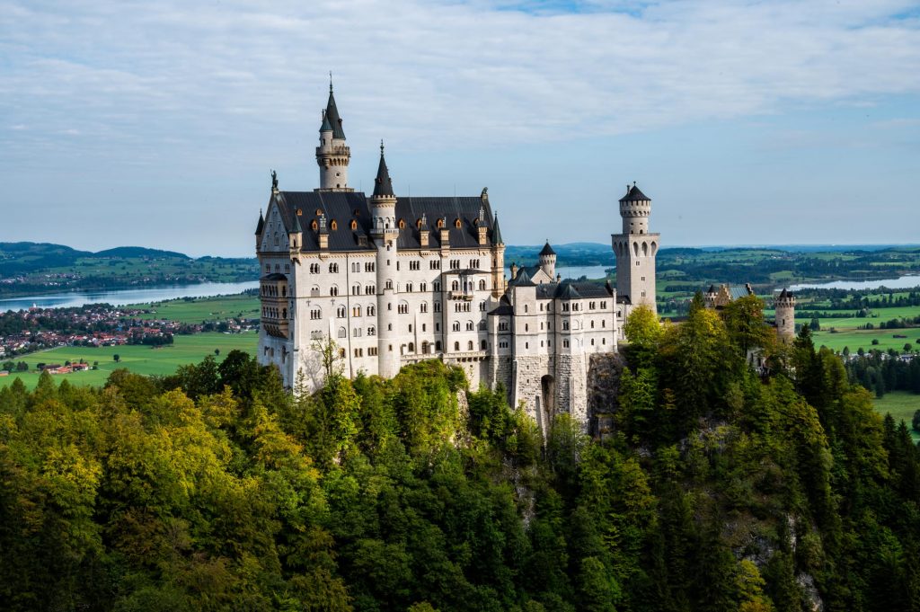 Bavaria’s most famous castle, Neuschwanstein, from Marienbrucke