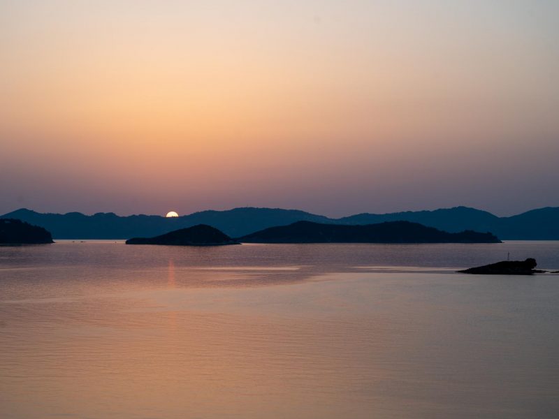 sunrise off the coast of Skiathos