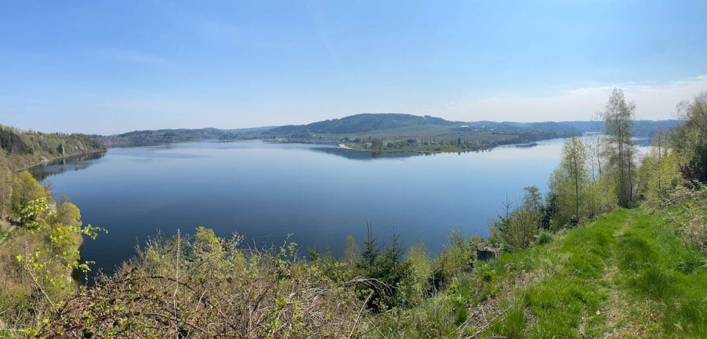 Overview of lake at Saalburg