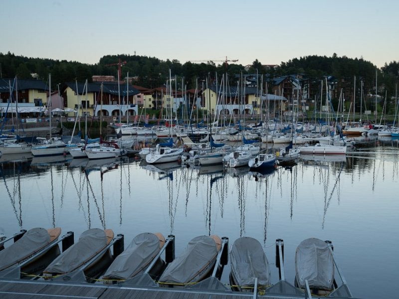 Lipno Harbor-2 Lipno harbor scene in evening