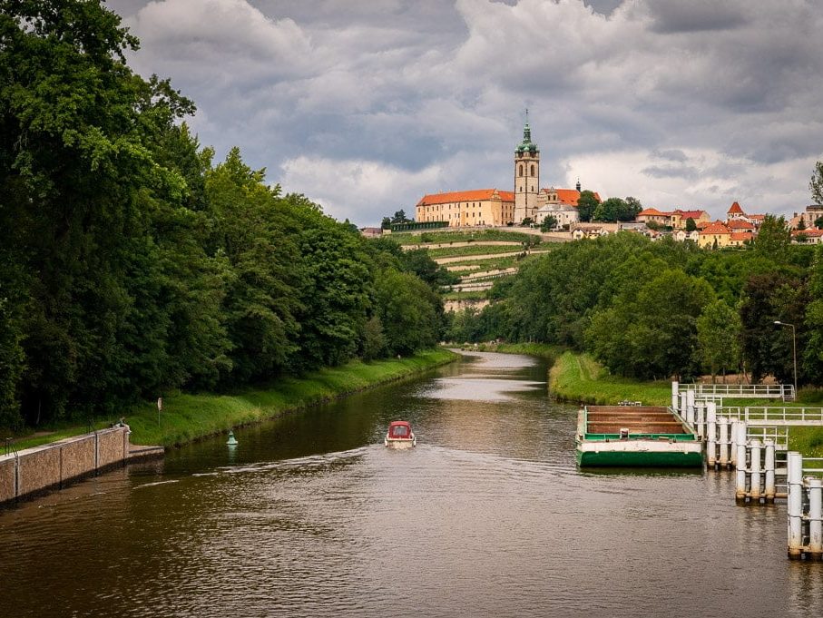 Melnik Castle-1 Melnik castle from a damm
