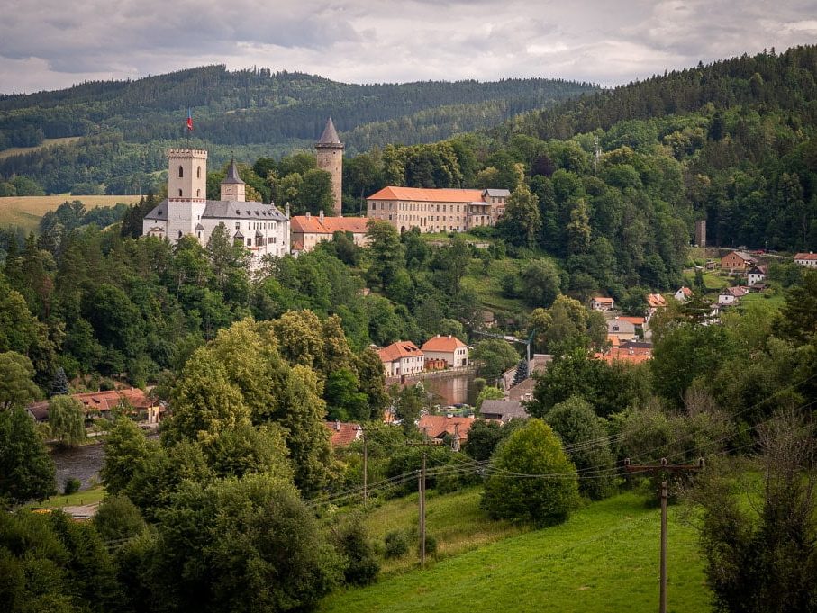 Rozmberk Castle-3 Rozmberk Castle from a distance
