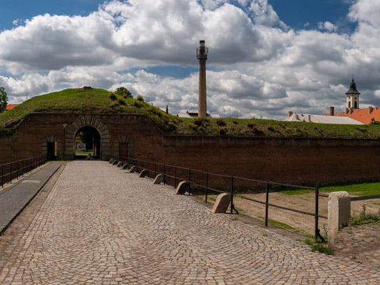 Bastion walls panorama a panoramic view of Terezin's bastion walls