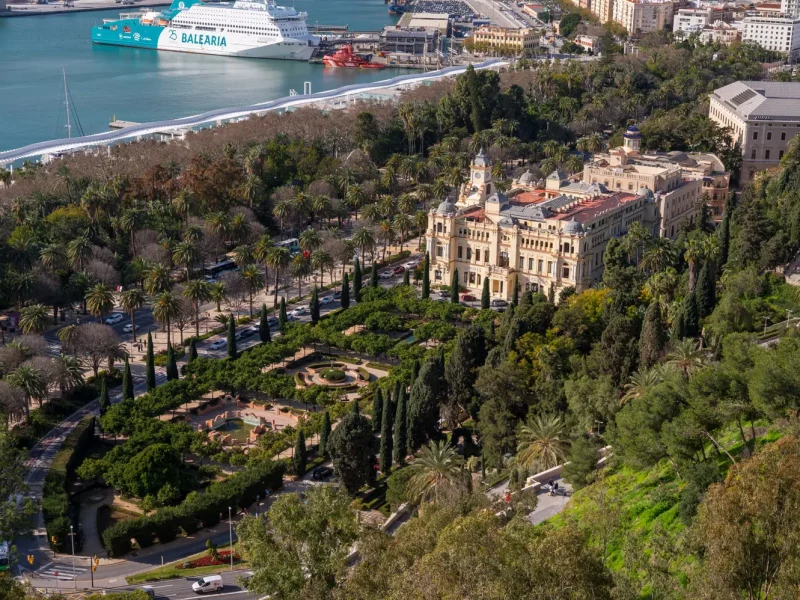 Malaga City Hall Scenic view of Malaga city hall